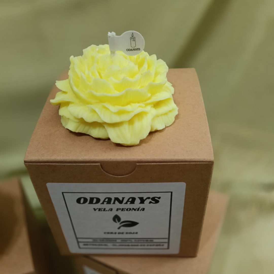 VELA FLOR DE PEONÍA